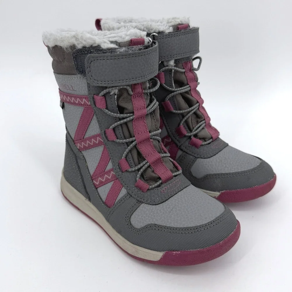Merrell Girl's Snow Crush 2.0 Waterproof Winter Snow Boots Sz 10 Insulated